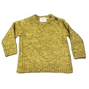 Zara Baby Knit Wear 6-9 m Mustard Yellow Sweater Top Sweatshirt Boy Girl 4/$20 🛑